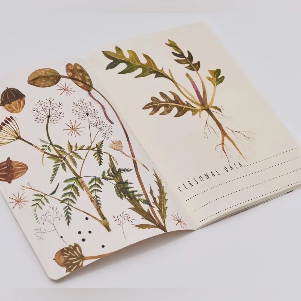Bruno Visconti Soft Touch Greens and Flowers Notebook Journal A5 NEW